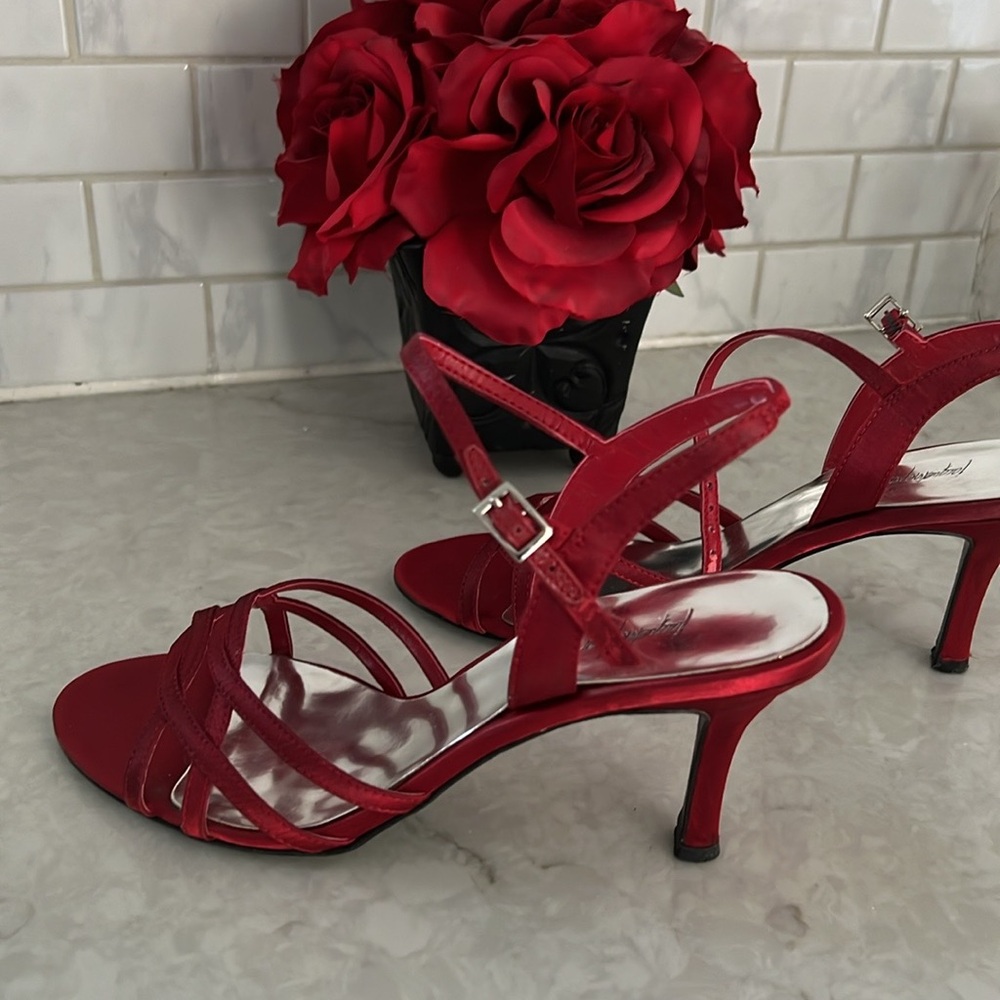 Elegant Red Strappy Heels